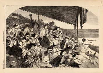 私たちの水場--サラトガでの競馬（『ハーパーズ・ウィークリー』1865年8月26日号より