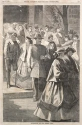 感謝祭-教会ポーチ、1865年。