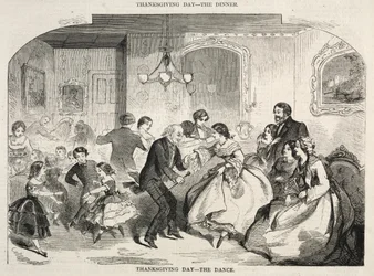 感謝祭-ダンス、1858年。