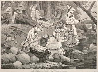 釣りパーティー、1869年。