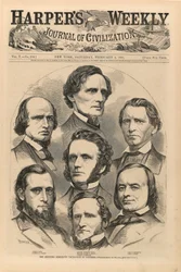 議会のミシシッピ州脱退派代表団、『ハーパーズ・ウィークリー』、1861年2月2日