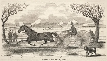 1859年、ボストンのミルダムを駆け巡る。