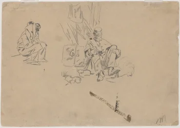 休憩中の 2 人の兵士 [裏面]