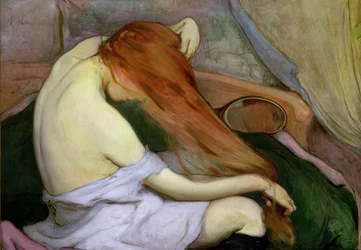 髪をとかす女、1897