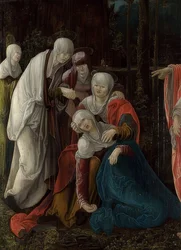 メアリーへのキリストのお別れ（フラグメント）。 1520年頃