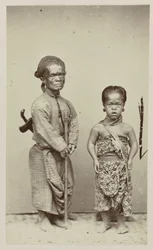 2 人の小さな人々 の肖像画