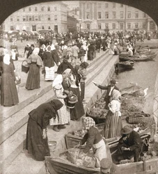 マーケットボート、ヘルシンキ、フィンランド、1898年。