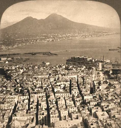 ナポリ、湾とベスビオ、イタリア、1897年。