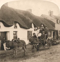 アイルランドのアイルランドの村の絵のような生活と習慣、1901年。