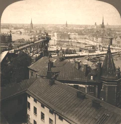 1905年、スウェーデンのモースバックにあるストックホルム通り。