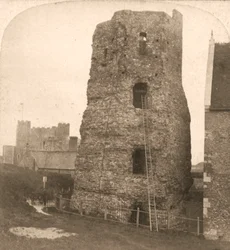 ドーバーの旧ファロス、イギリスのローマ灯台、1900年。
