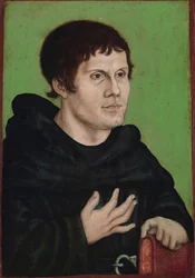 ドイツ語：Posthumes Bildnis Martin Luthers (1483-1546) als Augustinermönch アウグスティヌス修道士としてのマルティン・ルターの死後の肖像