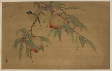 鳥、果物、花