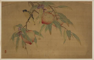 鳥・果実・花図 清時代・1741年