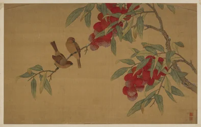 鳥と果物
