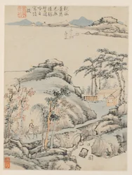 季節の風景のアルバム、葉F以前の葉5、1668。