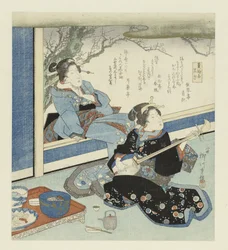 三味線を弾く芸者; 黒香（作品上の題名）