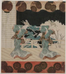 1820年代半ばの久方屋グループの古市でのダンス。