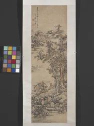 董元のあとの風景[10世紀の活躍]（紙に墨・彩色）