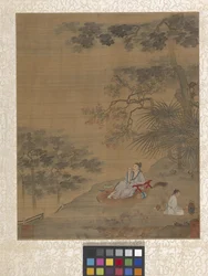 アルバム 庭の情景（紙にインク）