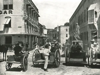 ハイストリート、ブリッジタウン、バルバドス、1895年。