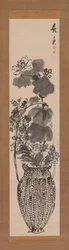 竹かごの中の秋の花、1760 年代。