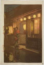 小さなレストラン（夜）」（「料理屋の夜