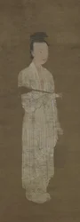 白衣の女性の肖像：Lu Meiniang