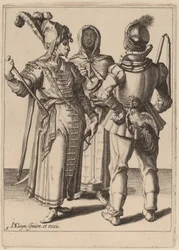 おじいさん、農民、ベールをかぶった女