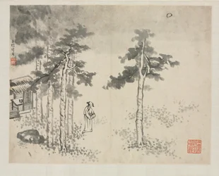 さまざまなスタイルの風景アルバム：月を待つシビャオ、1684年。