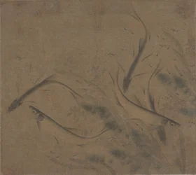 遊んでいる魚、12 世紀から 13 世紀後半。