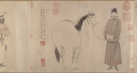 新郎と馬
