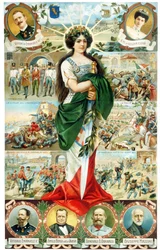 塔冠を戴くイタリアの寓意、1911年