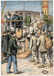 カイエン流刑地。 1904年（彫刻）