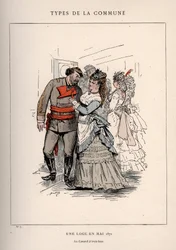 パリ・コミューン：「Les Communeux」のUNE LOGE EN MAY 1871（7）の衣装