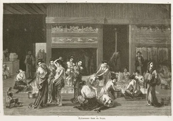 衛生 江戸の銭湯で洗う女性たち