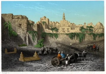 エルサレム、イスラエル、1840 年頃 (彫刻)