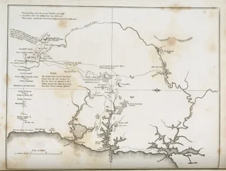 オーストラリア、シドニーとその周辺の地図、1798年頃