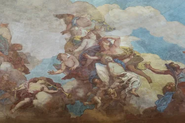 アンヴァリッドのドームのカップルの絵（1670年）、パリ（写真）