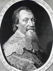 スウェーデンの大法官、アクセル・グスタフソン・オクセンスティエルナ（1583-1654）の肖像、エングレーヴィング