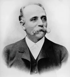 バルトロメオ・エミリオ・カミッロ・ゴルジ（1843-1926）の肖像 1906年にノーベル医学賞を受賞したイタリアの科学者・医師、写真