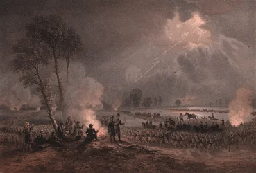 マクマホン将軍のフランス第二軍団がロンバルディア州のトゥルビゴでティチーノを通過。