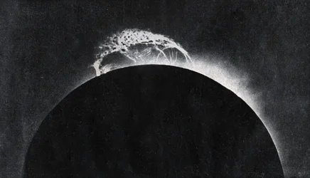 1929年に撮影された太陽の噴火。 (プリント)