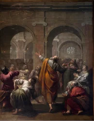 聖霊の降臨、1634 年 5 月、ジャック・ブランシャール (1600-1638)。 パリのノートルダム大聖堂 - パリ 4 - XIIIth, XIIIth, XIXth, Viollet-le-Duc による修復 -