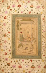 Akbar "s Sons Sultan Daniyal and Sultan Murad、c.1600-1605