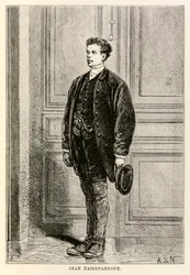 ルイデュモン（b.1822）が刻印したジュールヴェルヌ（1828-1905）による80日間の世界中のジャンパスパルトゥー（1872年）