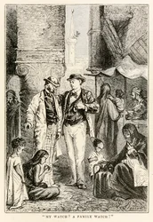 私の腕時計？家族の時計！、ルイデュモン（b.1822）、1873年に刻まれた、ジュールヴェルヌ（1828-1905）による80日間の世界中から