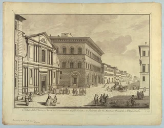 フィレンツェの眺め、「Scelta di XXIV Views of the Main Districts, Squares, Churchs, and Palaces of the City of Florence」のプレート