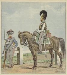 プロイセン軍歩兵（第42 reg）とプロイセン騎兵（1806）