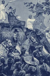 1824年に英国のシンガポールがジョホールのスルタンに降伏し、町に入る。